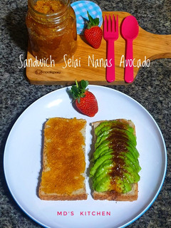 Foto resep Sandwich Selai Nanas Avocado