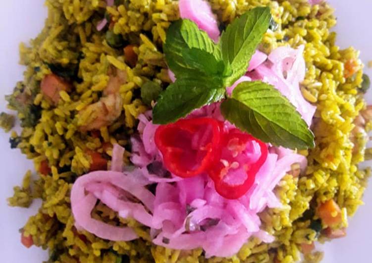 Arroz amarillo con langostinos!!!