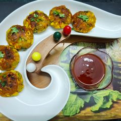 Crispy Sweet Corn Tikki or Patties A picture of Crispy Sweet Corn Tikki or Patties.
