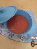 Puree pepaya, jambu merah (MPASI 6+)