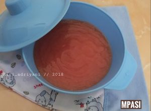 Foto resep Puree pepaya, jambu merah (MPASI 6+)