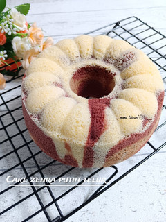Foto resep Cake zebra putih telur