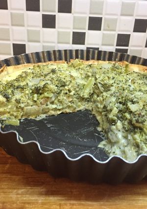 Una foto de Tarta de brócoli y queso