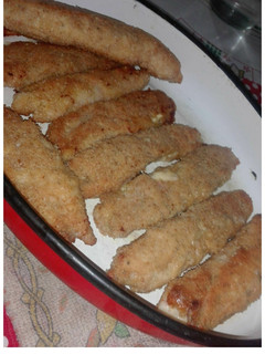 Una foto de Gigantes milanesas rellenas