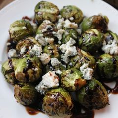 A picture of Balsamic & Blue Cheese Roasted Brussels Sprouts.
