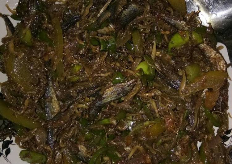 Sambal ijo ikan asin+teri medan