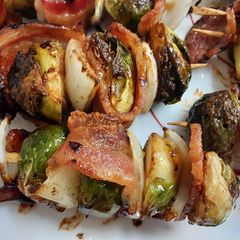 A picture of Brussels Sprouts Kabobs.