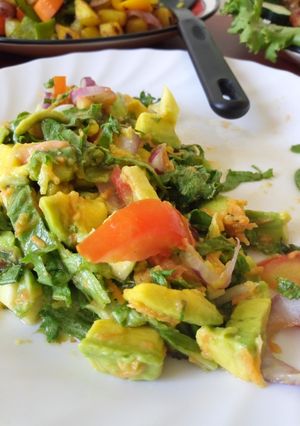 A picture of Avocado Tomato Salad.