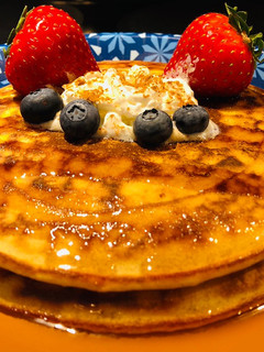 A picture of Creamy Cheesecake Pancakes 🥞.
