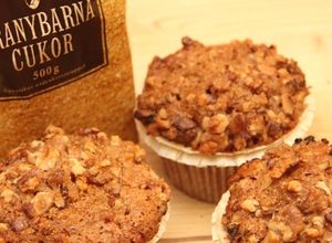 Almás-diós muffin recept fotója