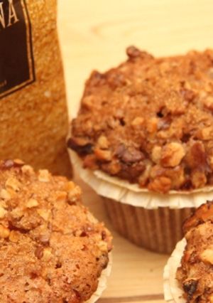 Almás-diós muffin recept fotója