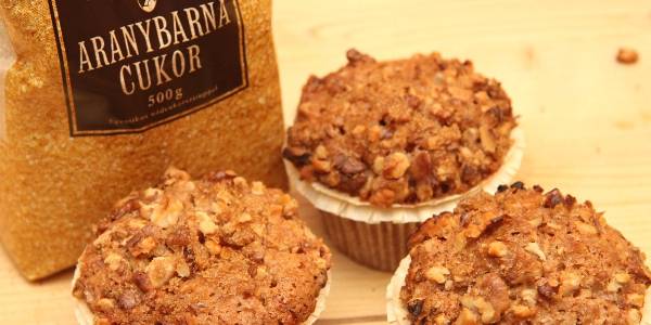 Almás-diós muffin recept recept fotó