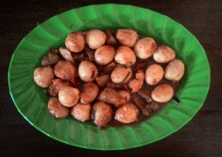 Pentol bakso balado telur puyuh