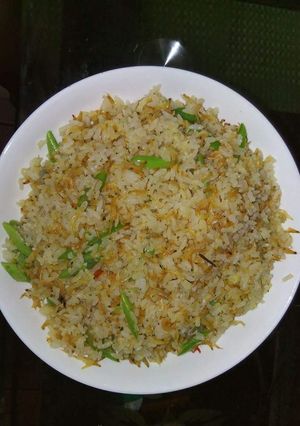 Hình của món Cơm rang tép khô.