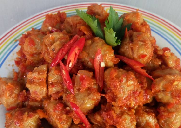 Resep Bakso goreng pedes Lezat