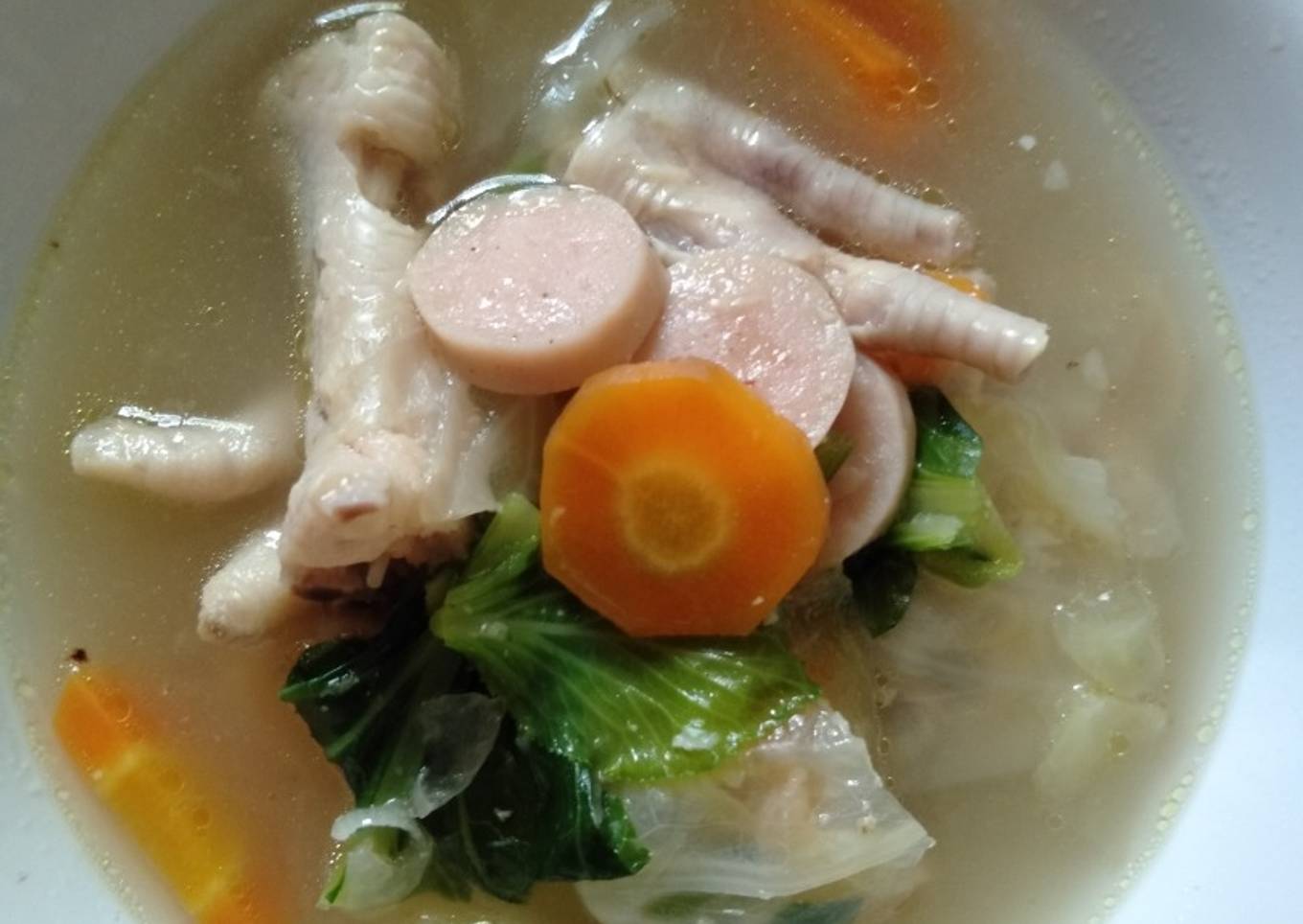 Sop Ceker Dan Sosis