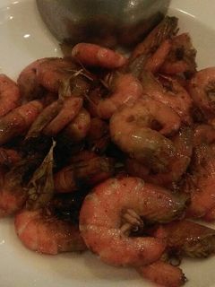 Hình của món Tôm đất rang gìon.