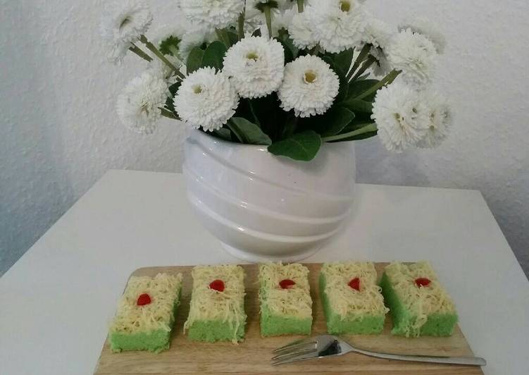 Cake potong pandan keju (ala bolu hongkong)