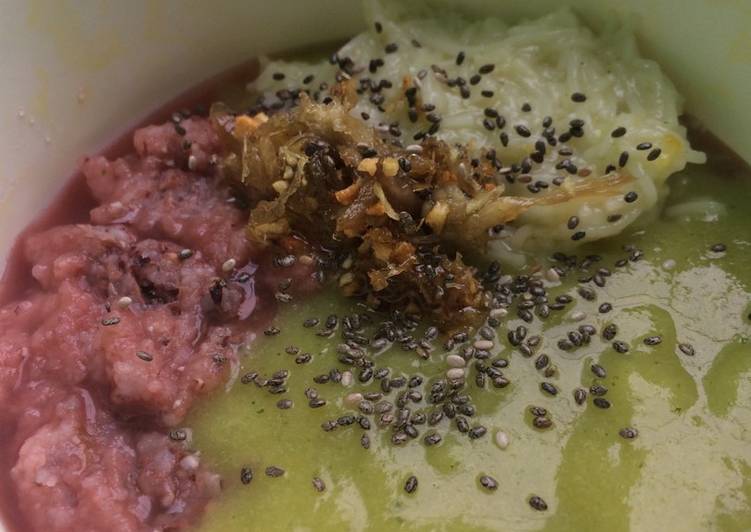 Cara Memasak Mpasi : Bubur beras merah, mix sayur &amp; misoa Kekinian