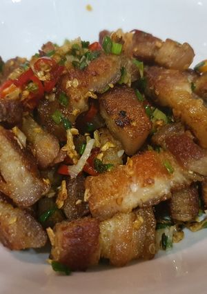 รูปของ หมูสามชั้นคั่วพริกกระเทียม