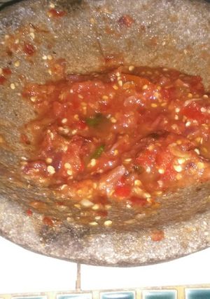 Foto resep Sambel mentah ala pecak bandeng sawah luhur..