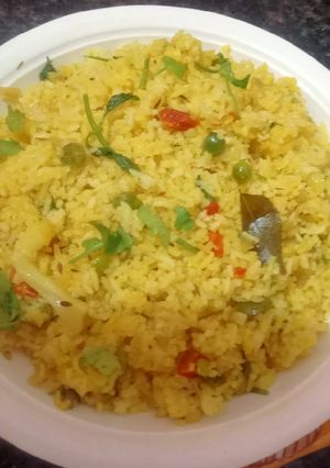 A picture of Veggie Mix Pea Pulao.