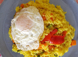 Una foto de Arroz a la jardinera