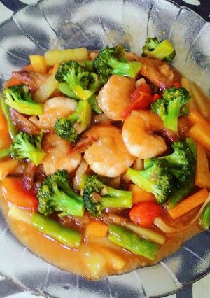Foto resep Udang Saus Asam Manis