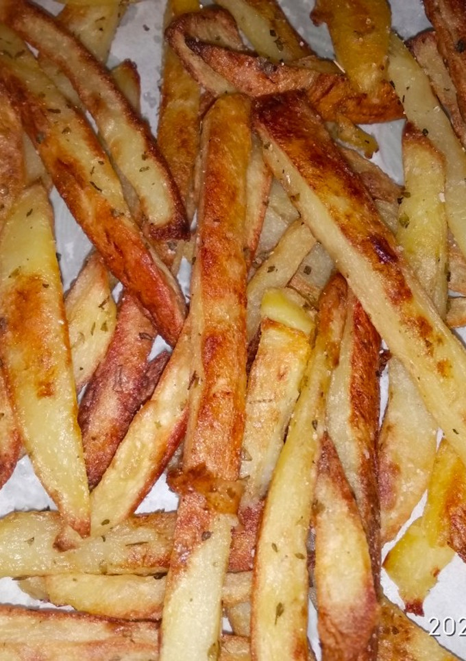 Una foto de Papas fritas al horno