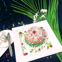 A picture of Sabudana steamed pudding.