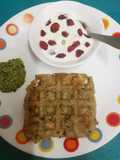 Sago - Potato Farali Waffles With High Protein Cranberry Dip