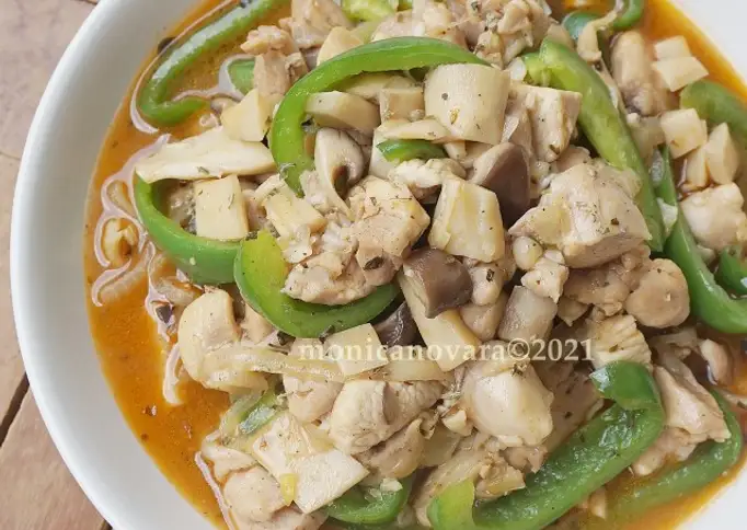 Ayam Jamur masak Paprika