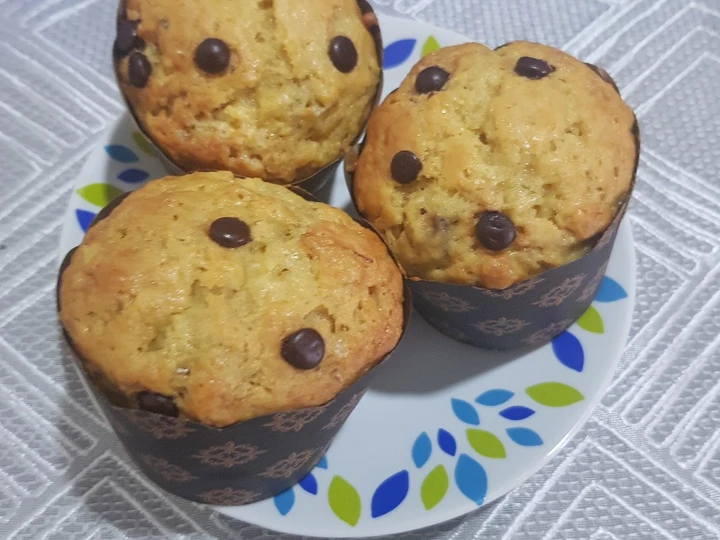 Cara Sederhana Menyiapkan Resep  Muffin pisang panggang yang Bisa Manjain Lidah, Enak