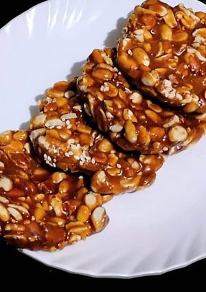 A picture of Peanut Chikki /Peanut Butter Chikki.
