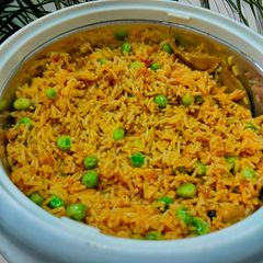 Peas Pulav With Samber Masala A picture of Peas Pulav With Samber Masala.