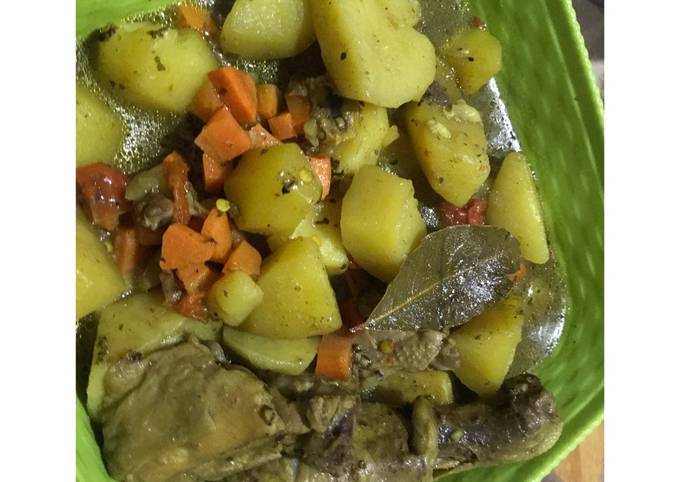 Potato chicken peppersoup Recipe