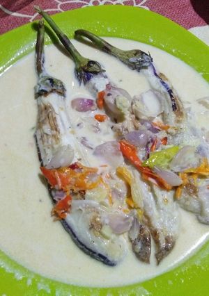 Foto resep Terong bakar kuah santan