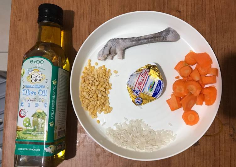 5 Resep: Mpasi 7M + Bubur nasi kacang hijau kupas wortel ceker ayam yang Sempurna!