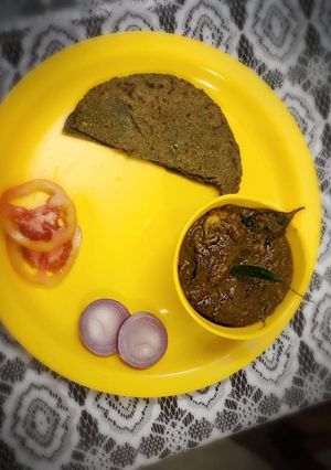 A picture of Oats palak chilka.
