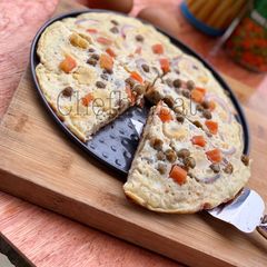 A picture of Pizza omelette.