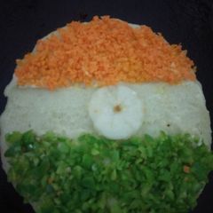 Veg rava tiranga uttapam A picture of Veg rava tiranga uttapam.