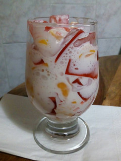 Una foto de Gelatina con crema