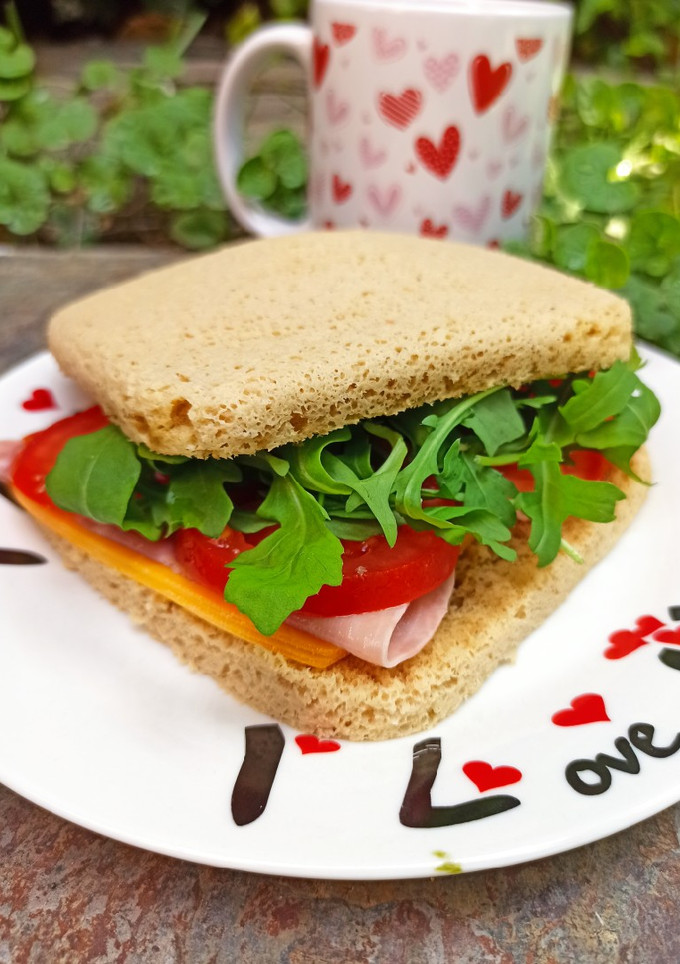 Una foto de Sándwich proteico