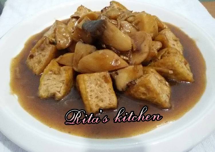 Resep Vegetarian Ngohiong King Mushroom By : Rita&#39;s kitchen Anti Gagal