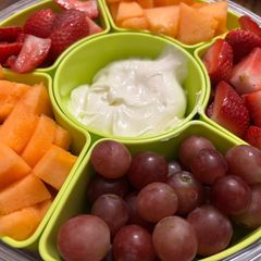A picture of Sweet and creamy fruit dip.