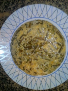 Una foto de Tortilla de judías y espárragos al microondas