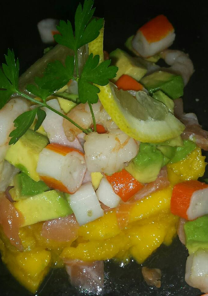 Una foto de Tartar de mango
