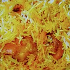 A picture of Chicken biryani.