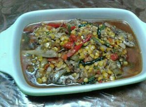 Foto resep Tumis peda siram kuah jagung