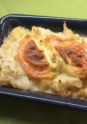 Une photo de Gratin de chou-fleur au fromage de Langres